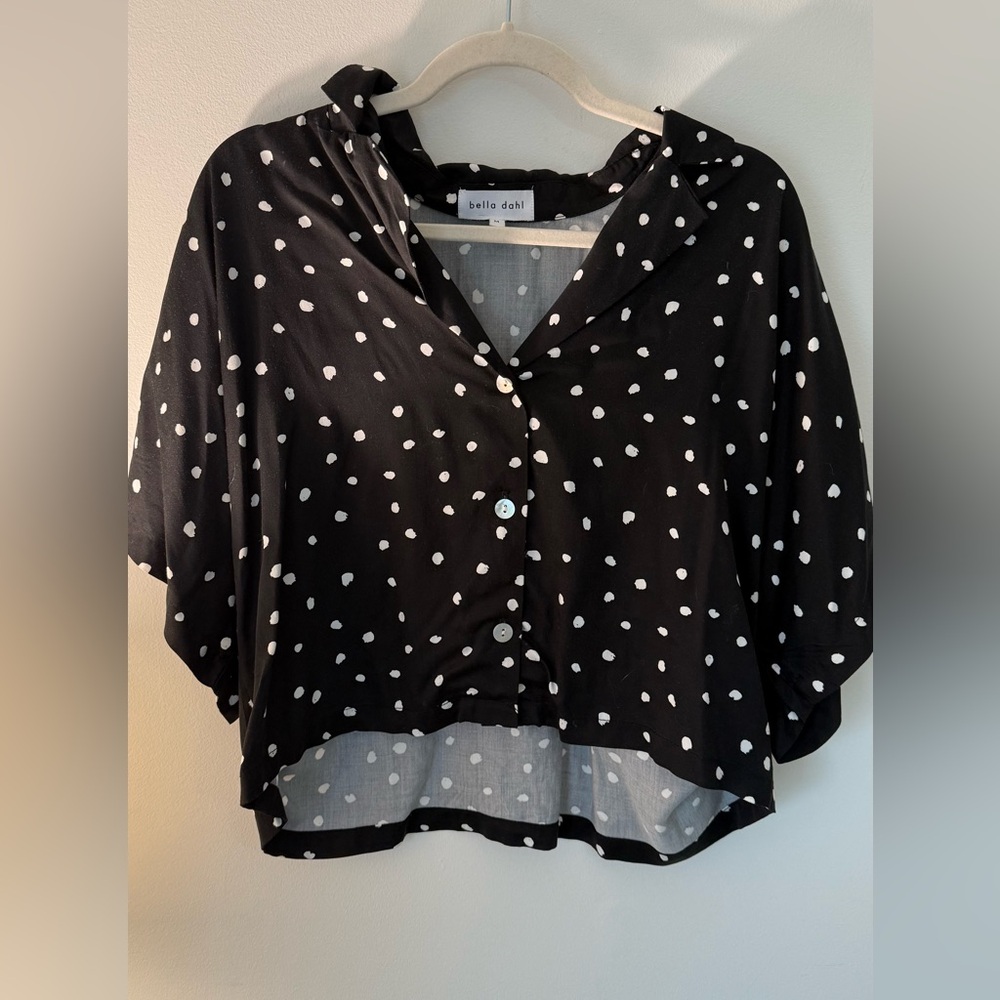 Bella Dahl Polka Dot Short Sleeve Button Down